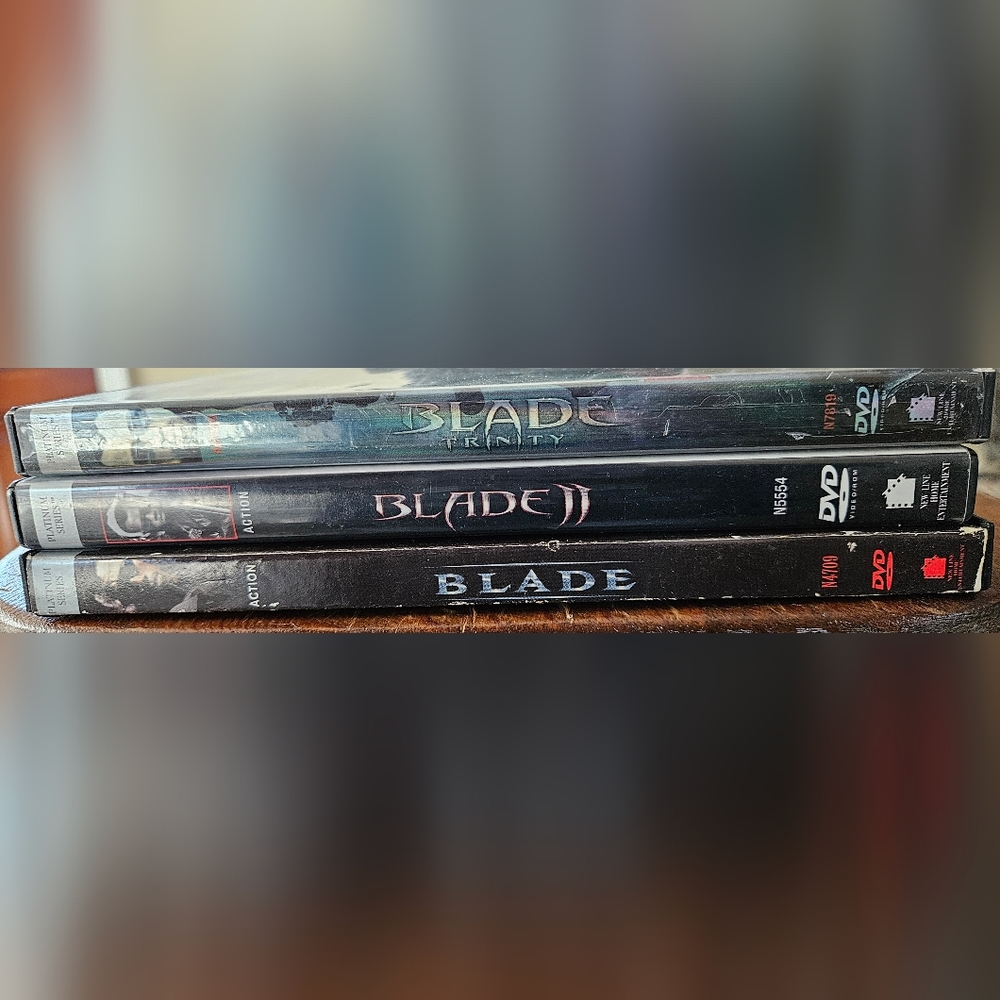 BLADE, BLADE II, and BLADE TRINITY (Set of 3) DVDs. Pre-owned (as is).